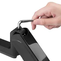 Equip Basic Plus, schwarzer, gasfederunterstützter Doppel-Monitorarm