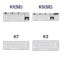 Keychron Low Profile Double Shot PBT Tastenkappen für K1 (V5), K1 SE, K3, K5, K5 SE und K7 weiß