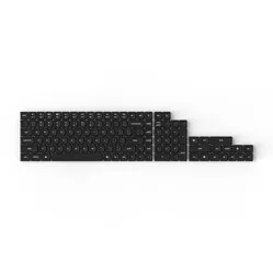 Keychron Low-Profile-Double-Shot-PBT-Tastenkappen für K1 (V5), K1 SE, K3, K5, K5 SE und K7, schwarz