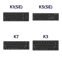Keychron Low-Profile-Double-Shot-PBT-Tastenkappen für K1 (V5), K1 SE, K3, K5, K5 SE und K7, schwarz