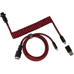 Keychron Premium Coiled Aviator Kabel - Rot