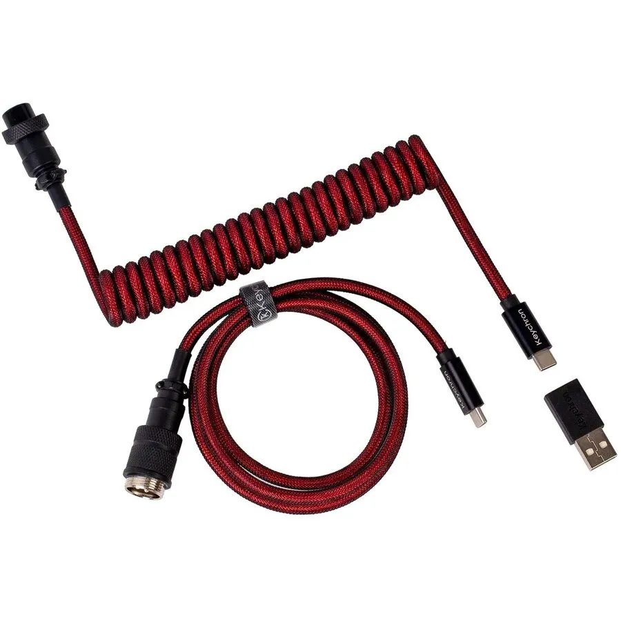Keychron Premium Coiled Aviator Kabel - Rot