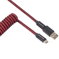 Keychron Premium Coiled Aviator Kabel - Rot