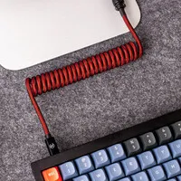 Keychron Premium Coiled Aviator Kabel - Rot