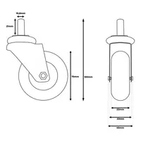 Score Friseurrollen transparent (Set von 5)