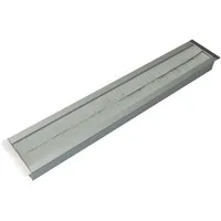 Aluminium Kabeldurchführung mit rechten Winkeln breit grau - 69 x 403 x 20 mm