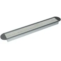 Aluminium Kabeldurchführung mit abgerundeten Ecken breit grau - 69 x 450 x 20 mm