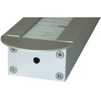 Aluminium Kabeldurchführung mit abgerundeten Ecken schmal grau - 45 x 450 x 20 mm