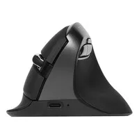 Delux Mini Iron Gray – kabellose, ergonomische Maus für Rechtshänder