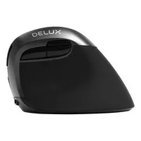 Delux Mini Iron Gray – kabellose, ergonomische Maus für Rechtshänder