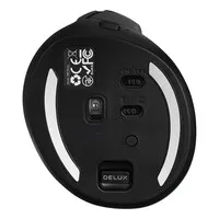 Delux Mini Iron Gray – kabellose, ergonomische Maus für Rechtshänder