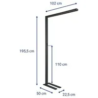 Maul MAULsirius LED-Stehleuchte colour vario sensor dimmbar schwarz