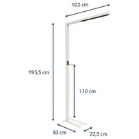 Maul MAULsirius LED-Stehleuchte colour vario sensor dimmbar weiß