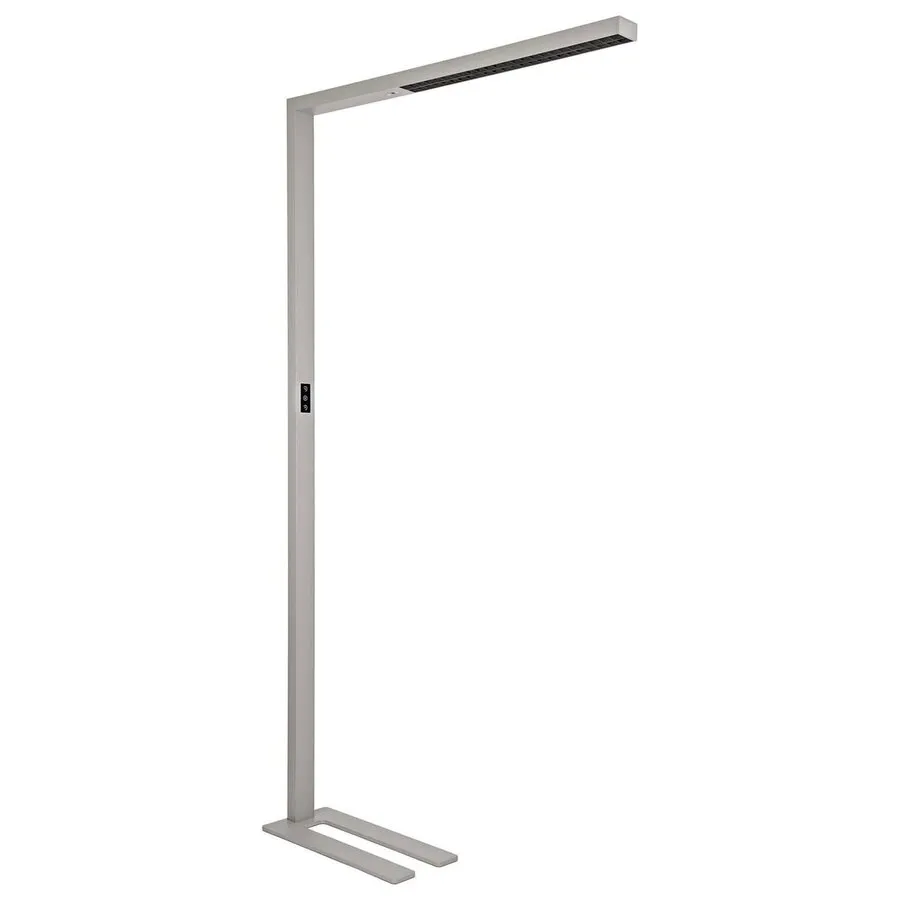 Maul MAULsirius LED-Stehleuchte colour vario sensor dimmbar silbergrau