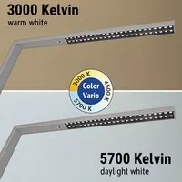 Maul MAULsirius LED-Stehleuchte colour vario sensor dimmbar silbergrau