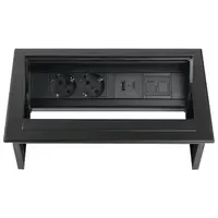 Fellowes Desk In - 2x Strom, 2x USB-Ladegerät & 2x Keystone schwarz