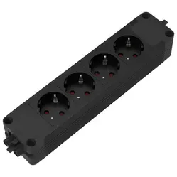 Fellowes Power Block 2.0 – 4-fach-Steckdosenleiste, 230 V, schwarz
