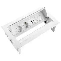 Fellowes Desk In - 2x Strom, USB-A/C & 2x Keystone weiß