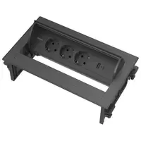 Fellowes Desk In – 3x Stromanschluss & USB-A/C, schwarz