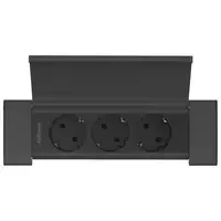Fellowes Desk In Cover - 3x Strom schwarz