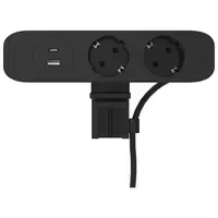 Fellowes Desk Up 3.0 - 2x 230V + USB-A & USB-C Ladegerät schwarz