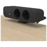 Fellowes Desk Up 3.0 - 2x 230V + USB-A & USB-C Ladegerät schwarz