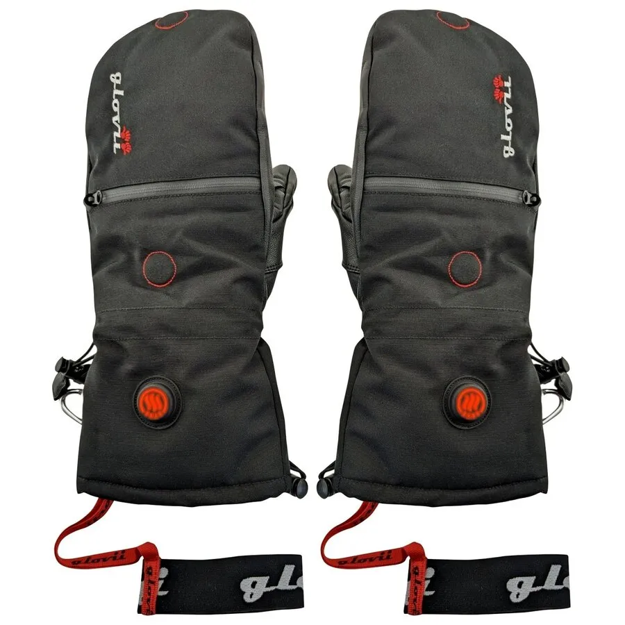 Glovii Beheizte Motorradhandschuhe Leder - schwarz