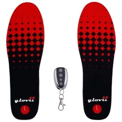 Glovii Beheizte Einlegesohlen mit Fernbedienung - schwarz/rot