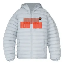 Glovii Beheizte Jacke Herren - hellgrau