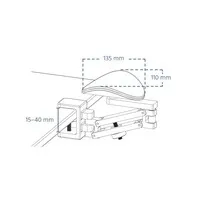 Mousetrapper® Dynamic bewegliche Armstütze mit Tischklemme, schwarz