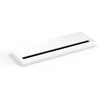 Ergopro Aluminium-Kabeldurchführung mit Soft-Close-Klappe - 120 x 360 x 25 mm weiß