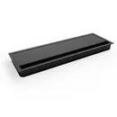 Ergopro Aluminium-Kabeldurchführung mit Soft-Close-Klappe - 120 x 360 x 25 mm schwarz