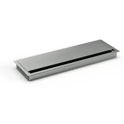 Ergopro Aluminium-Kabeldurchführung mit Soft-Close-Klappe titan