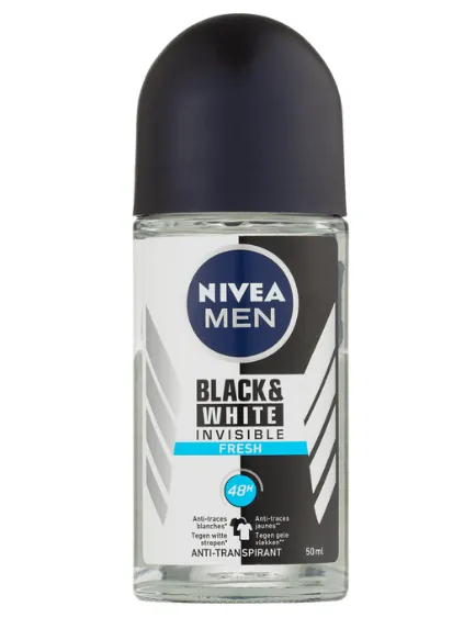 Nivea Deoroller Men Black & White Invisible Fresh - 50 Ml