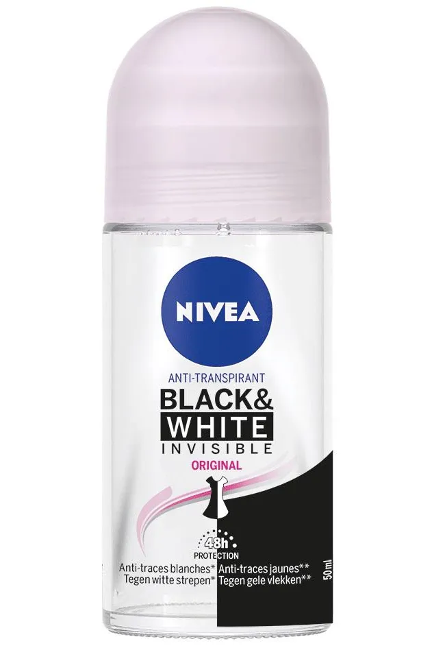 Nivea Deo Roll On Woman Invisibly Black & White - 50 Ml