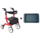 Drive Medical Rollator Nitro Medium | Rood | Met Dienblad Drive Medical Rollator Nitro Medium | Rood | Met Dienblad