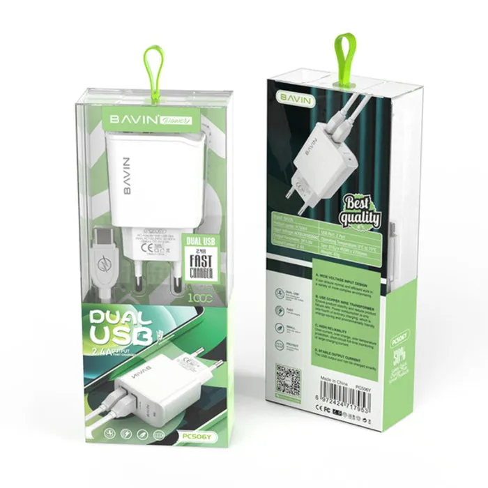 Refurbished Bavin Power Oplader Dual usb