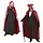 Cape Rood/ Bordeaux met capuchon, lengte 150cm