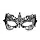 Zwarte metalen oogmaskers voor party's
