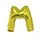 Grote folie ballon letter M Goud