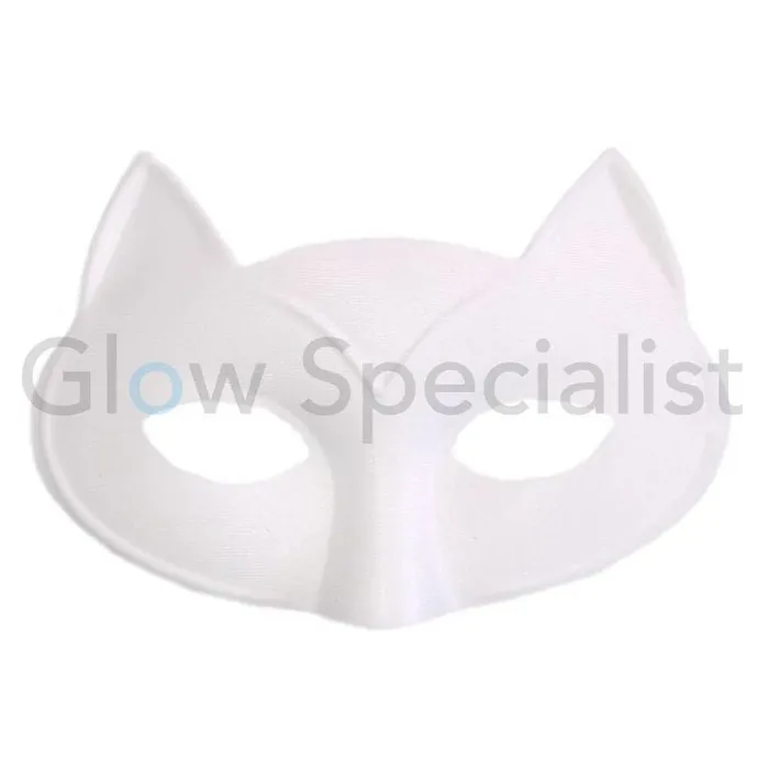 Glow Specialist UV / BLACKLIGHT eye mask - CAT - WHITE