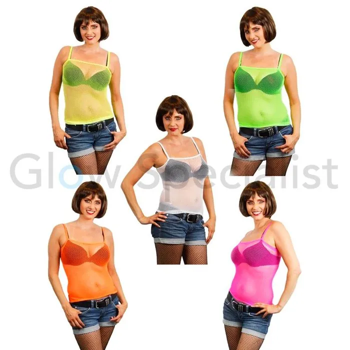 UV / BLACKLIGHT NEON LADY NET SINGLET