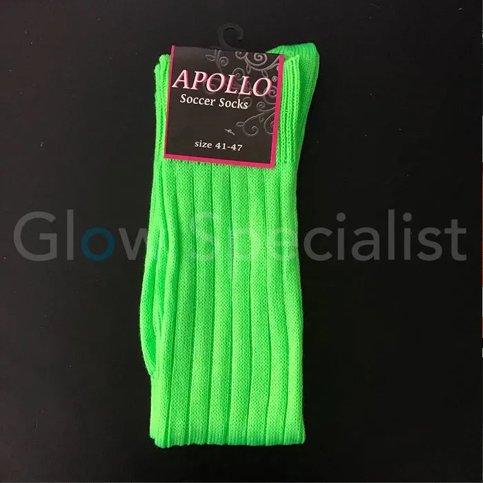 UV / NEON BLACKLIGHT SOCCER SOCKS / KNEE HIGHS