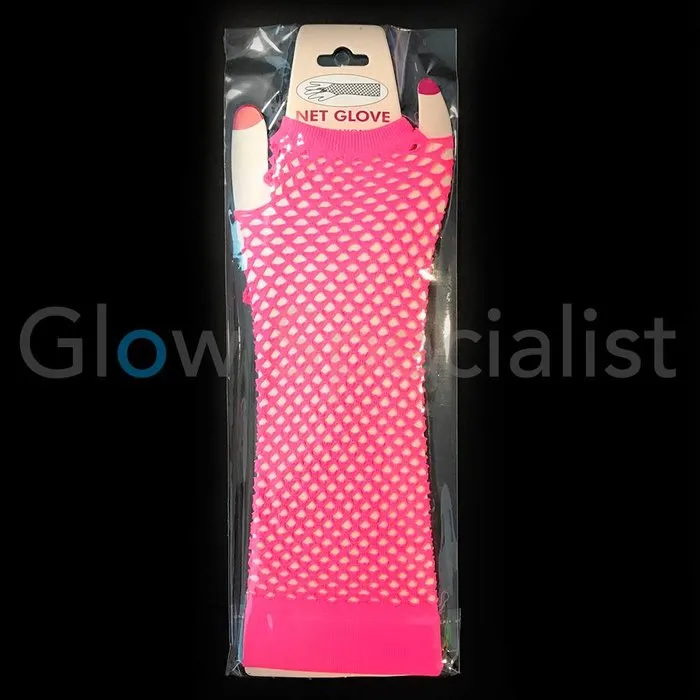 UV / BLACKLIGHT NEON GLOVES - FINGERLESS - 25 CM