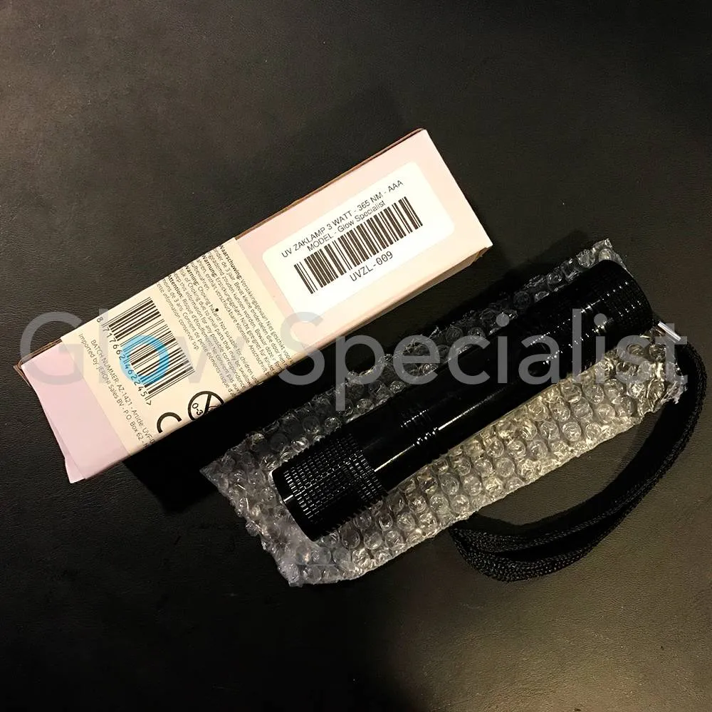 Glow Specialist UV Flashlight 3W – 365nm – Compact AAA Model
