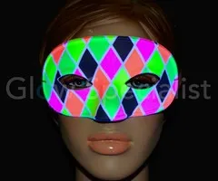 Glow Specialist UV/BLACKLIGHT EYE MASK - HARLEQUIN - MULTICOLOR
