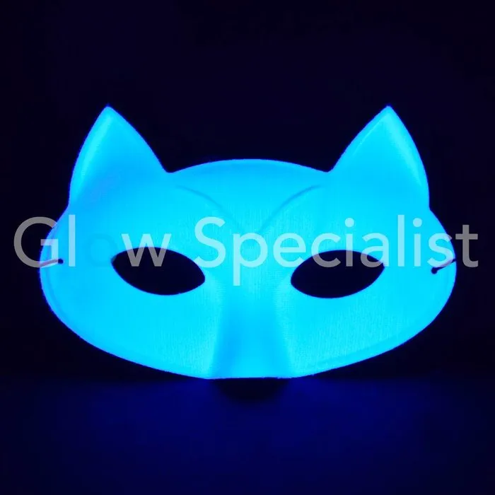 Glow Specialist UV/BLACKLIGHT OOGMASKER - KAT - WIT