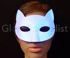 Glow Specialist UV / BLACKLIGHT eye mask - CAT - WHITE