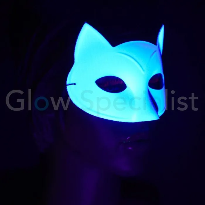Glow Specialist UV/BLACKLIGHT OOGMASKER - KAT - WIT
