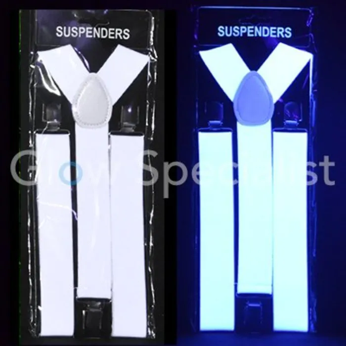 Glow Specialist BRETELS - WIT - NIET LICHTGEVEND